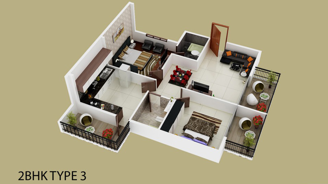 2 BHK - Venkat Windsor East