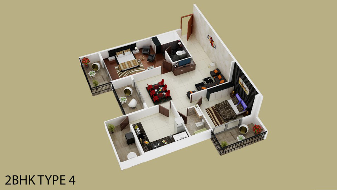 2 BHK - Venkat Windsor East