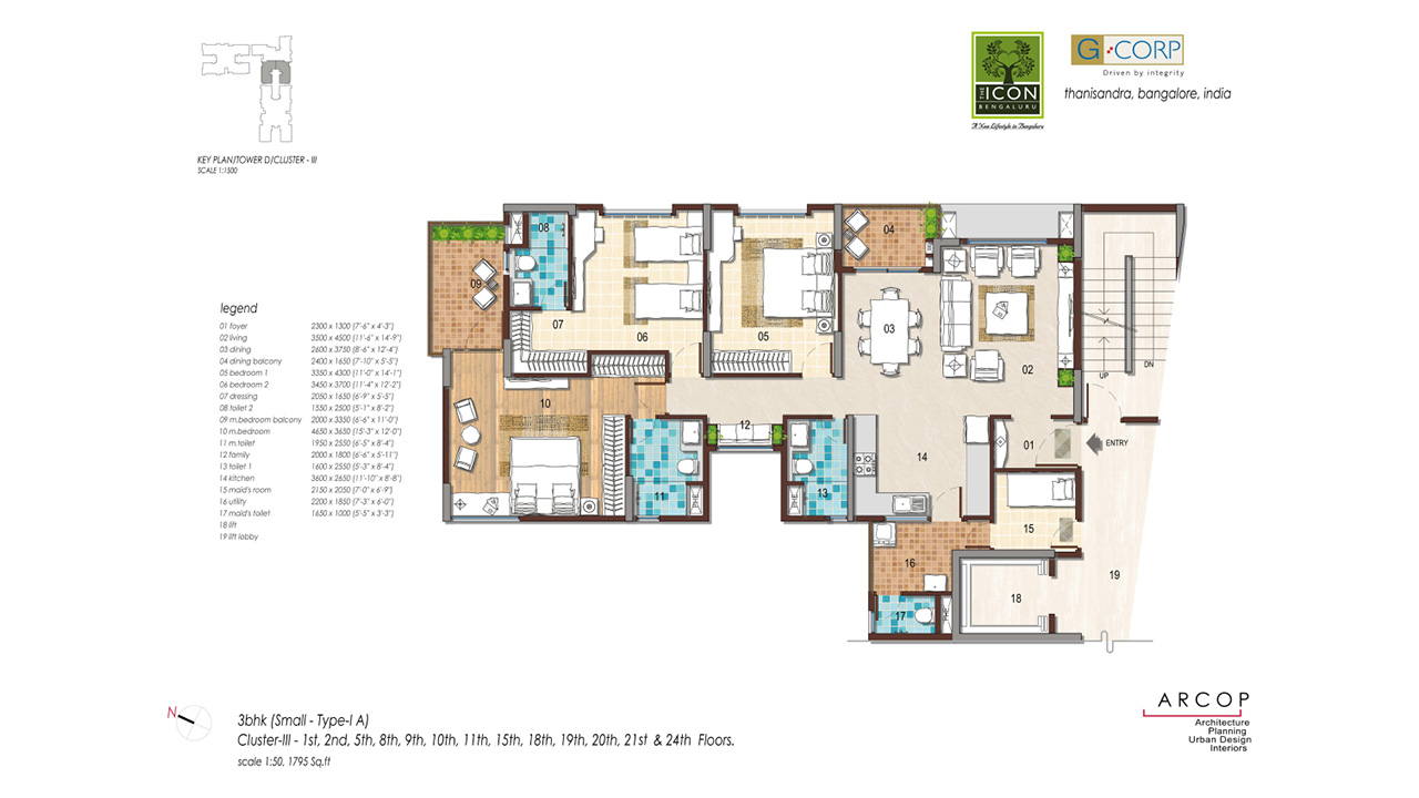 3 BHK - g corp the icon south