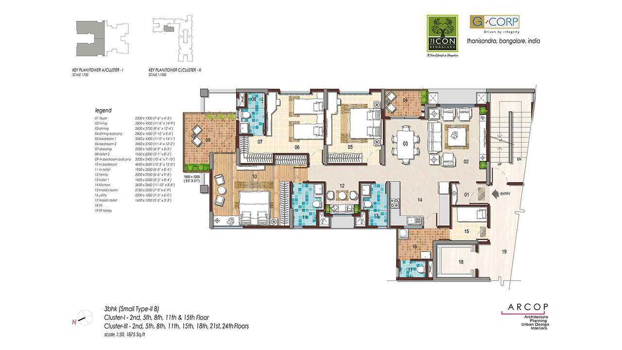 3 BHK - g corp the icon south