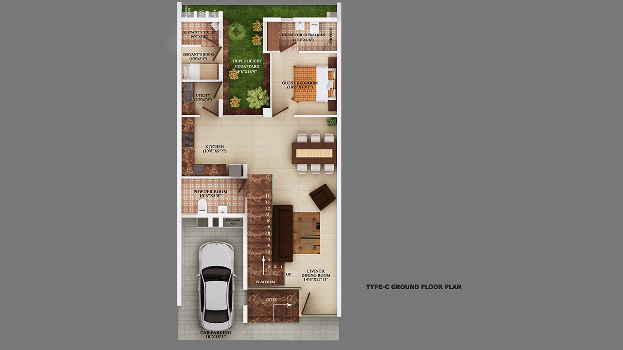floorplan_1280x720_7Type-C_2D-Ground-Floor-Plan - Raja Woods Park