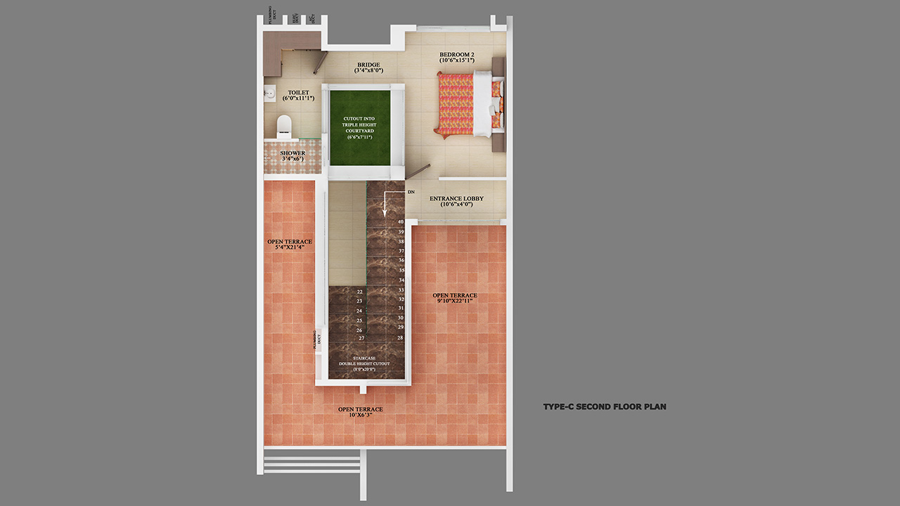 floorplan_1280x720_8Type-C_2D-Second-Floor-Plan - Raja Woods Park
