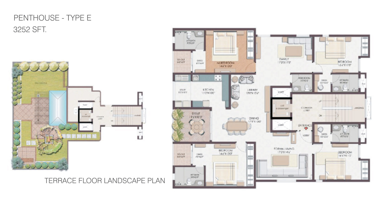 pentahouse type E 3252sft - Habitat Crest