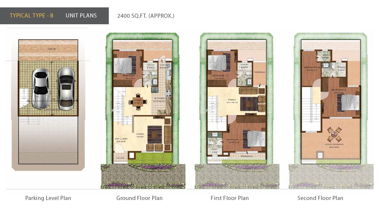 Typical Type B 2400Sq.Ft. - Purva City Of Gold