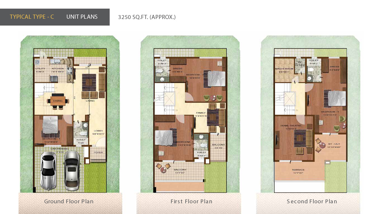 Typical Type C 3250Sq.Ft. - Purva City Of Gold
