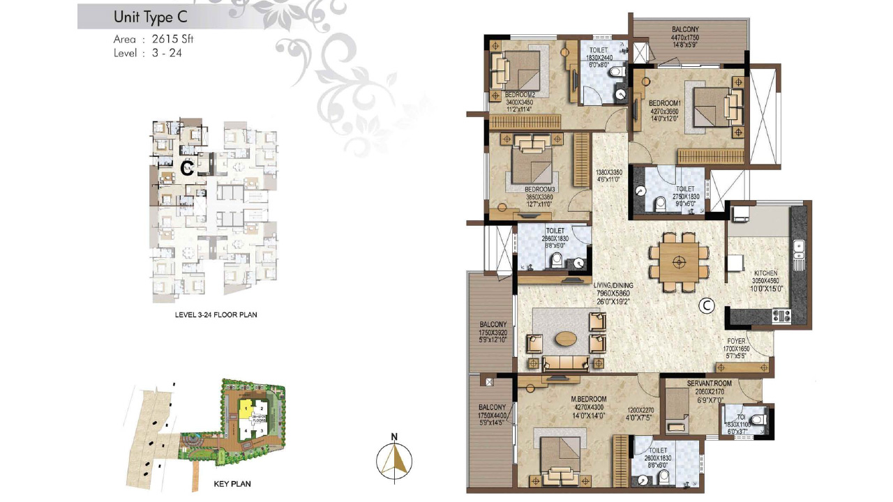 Unit Type C 2615Sq.Ft. - Prestige Brooklyn Heights
