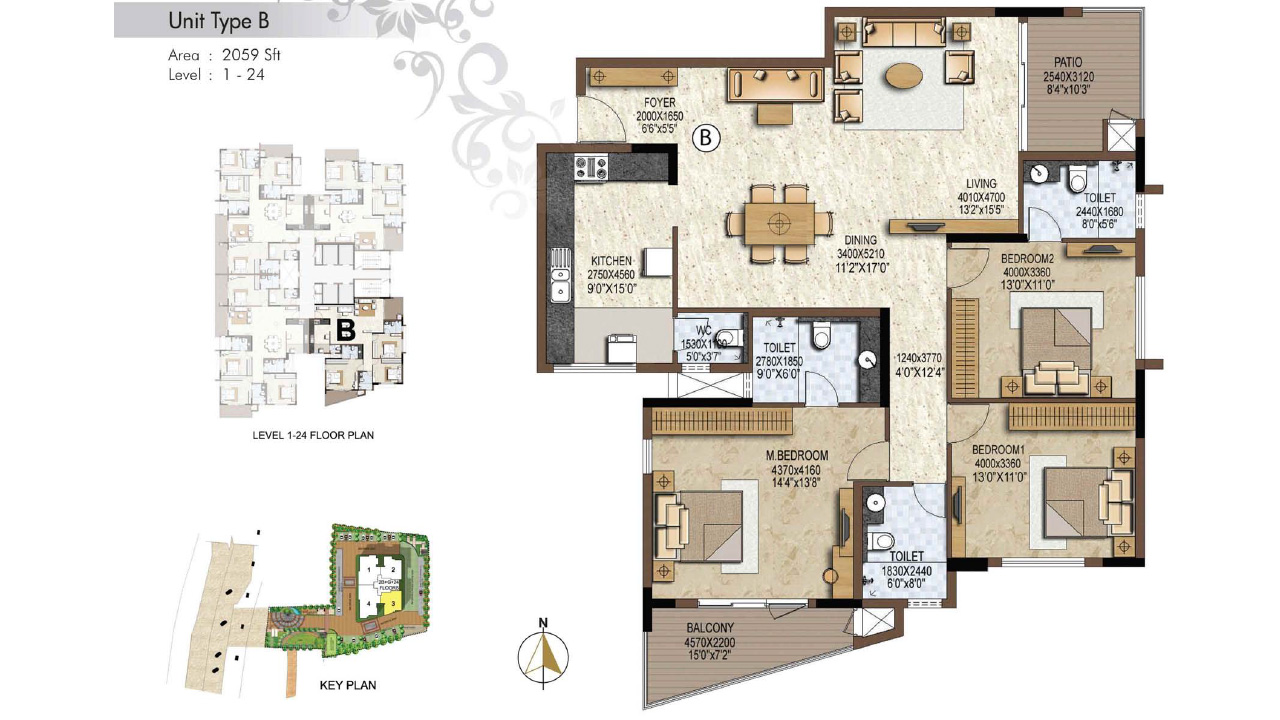 Unit Type 2059 Sq.Ft - Prestige Brooklyn Heights