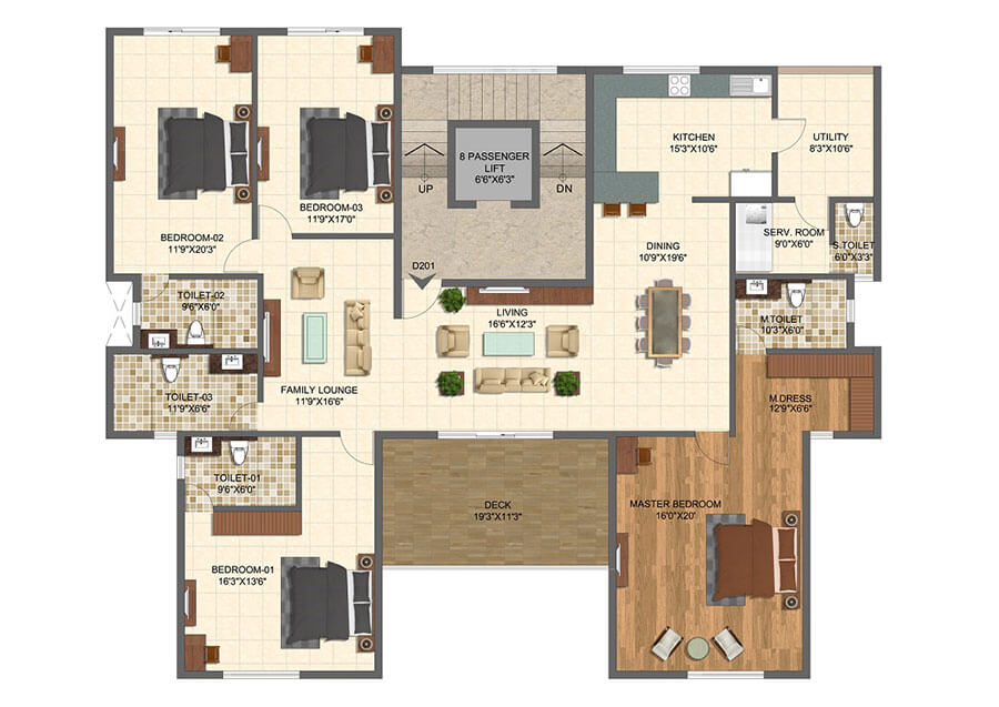 Block D,E & F Third Floor - rj brooke square