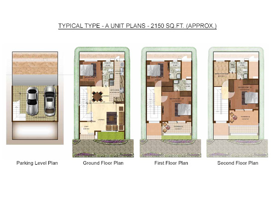 TYPICAL TYPE A UNITPLANS2150SFT APPROX - Purva Bird Of Paradise
