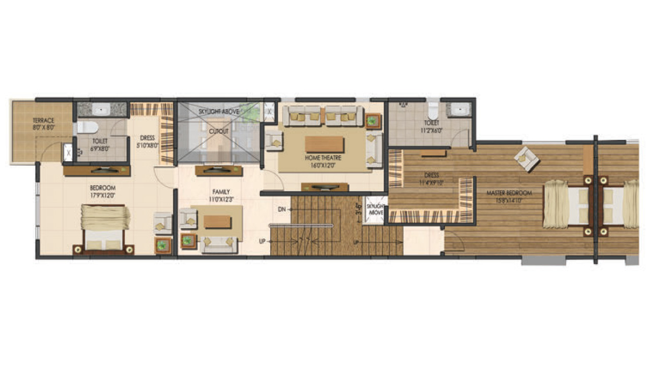 type A east facing_firstfloor_villa 7 - Ajmera Villows