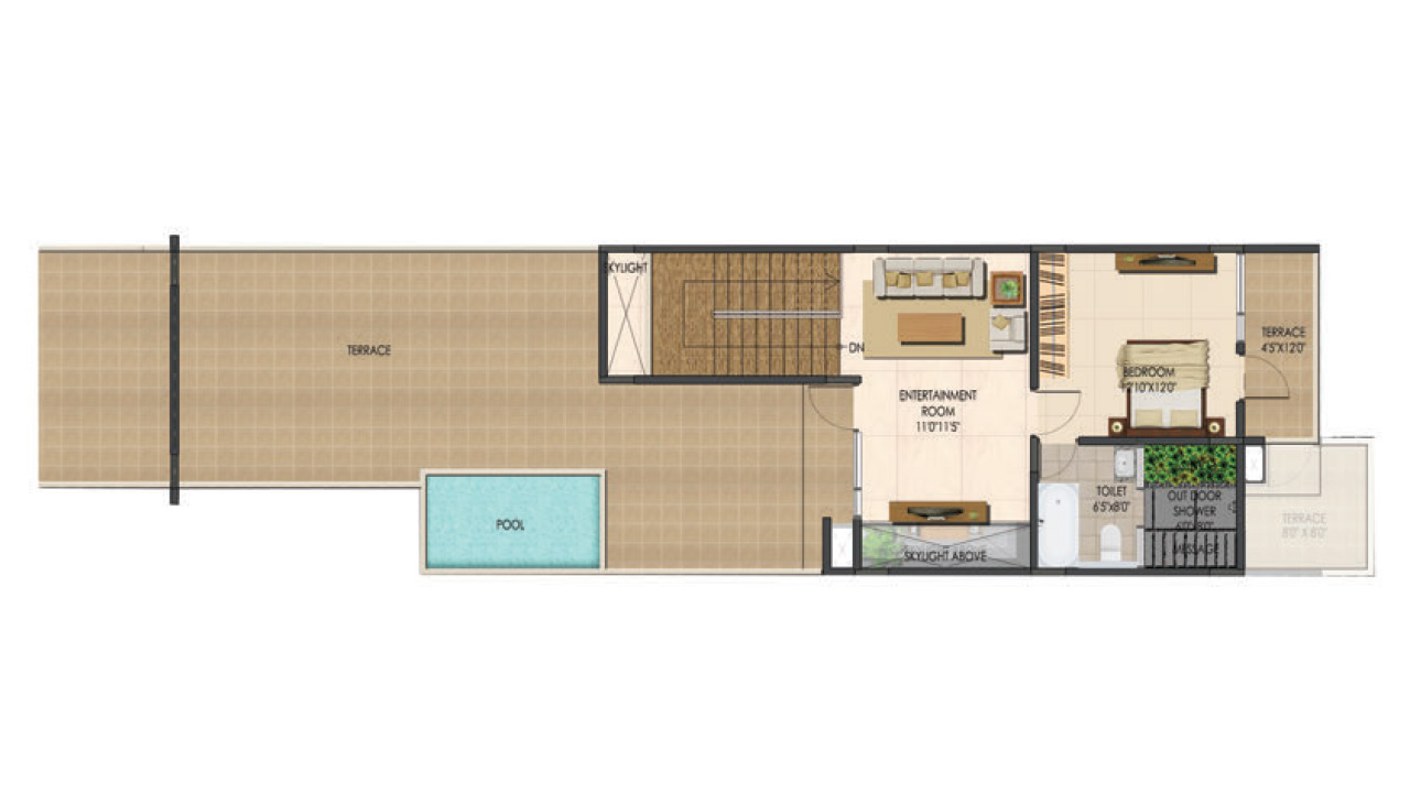 type A west facing_secondfloor_villa 1 - Ajmera Villows