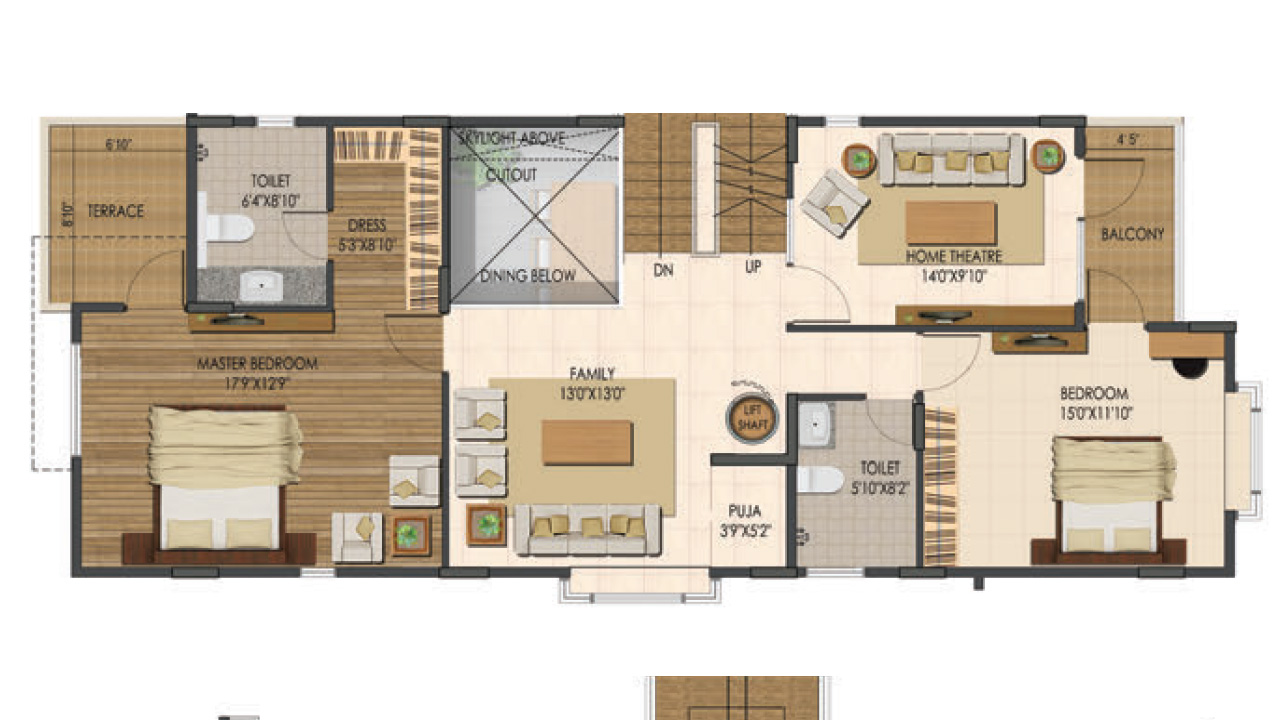 type B east facing_firstfloor - Ajmera Villows